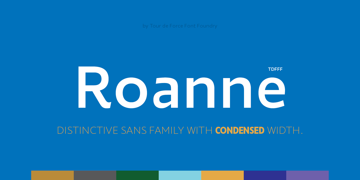 Ejemplo de fuente Roanne Condensed Extra Bold Italic